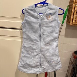 EUC breathable Sleeveless Blue Baby Sleeping Bag size small 0-6 months 10-18 lbs